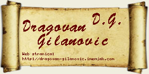 Dragovan Gilanović vizit kartica